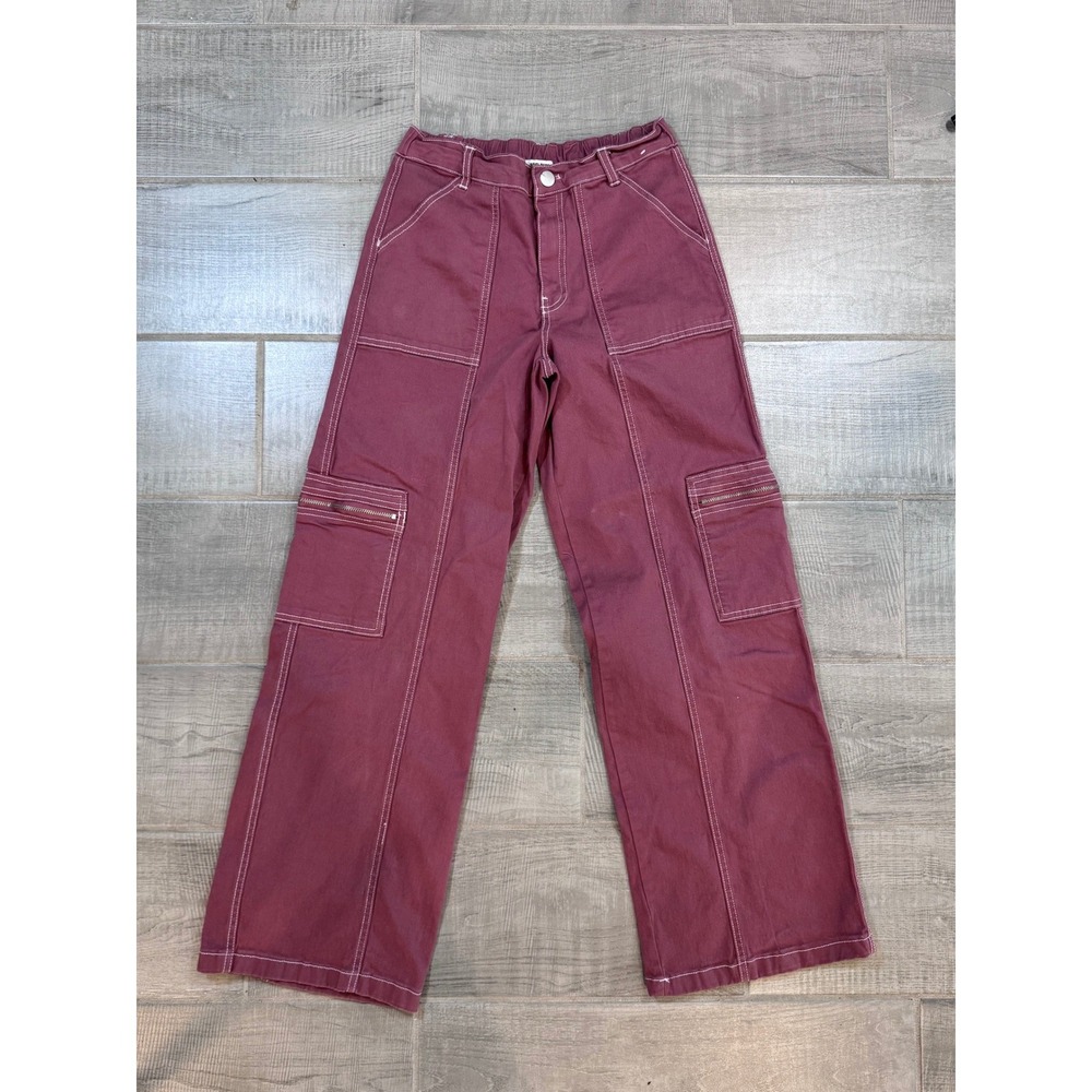 Rachel Paige Cargo Pants Burgundy